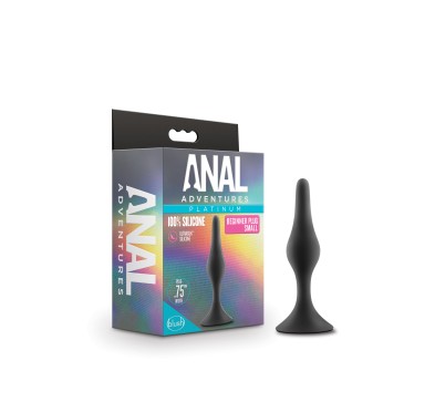 ANAL ADVENTURES PLATINUM SILICONE BEGINNER PLUG SMALL BLACK